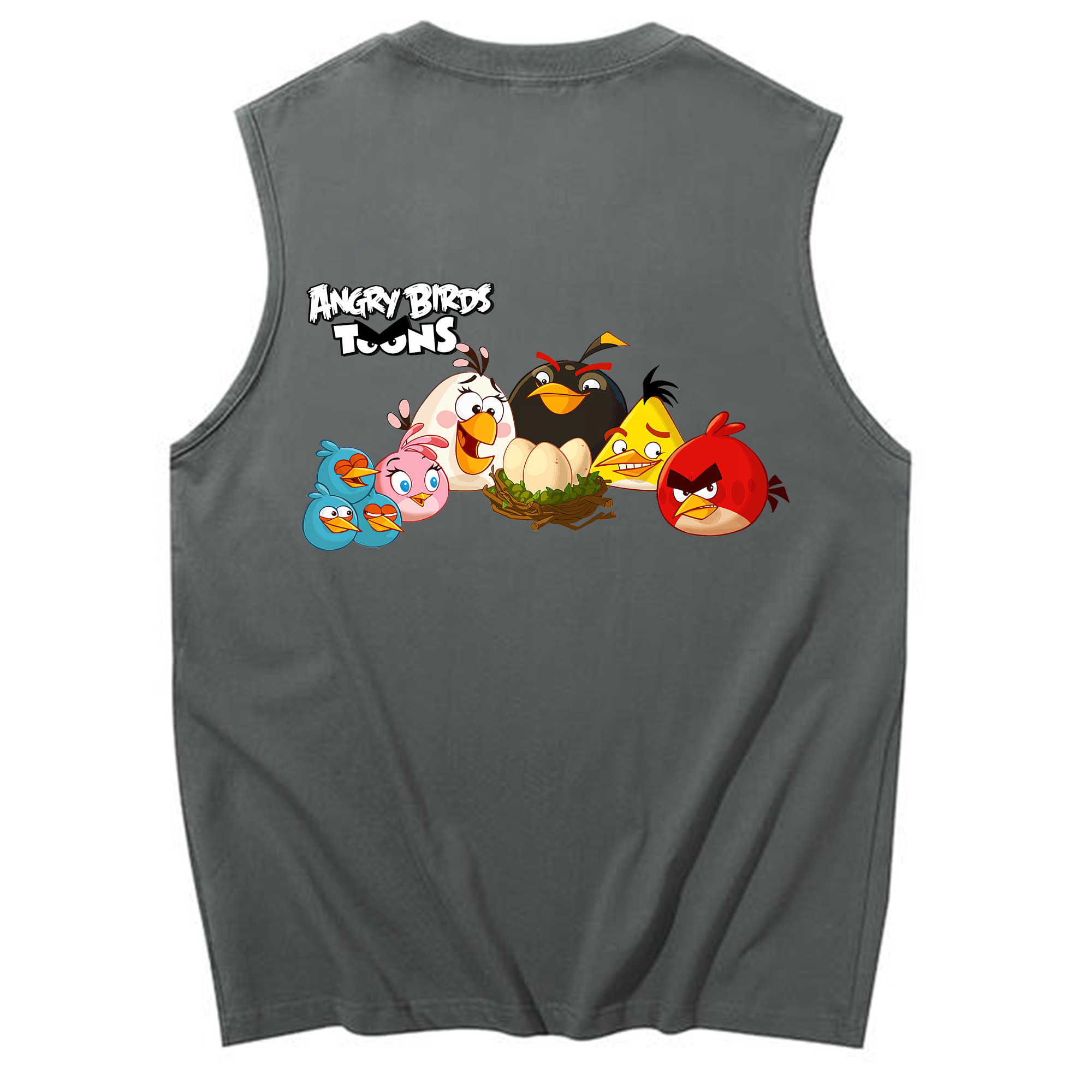 （画像用） Angry Birds アングリーバード コットン100％タンクトップ（背面プリント）